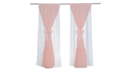 וילון טול פפיון | ורוד