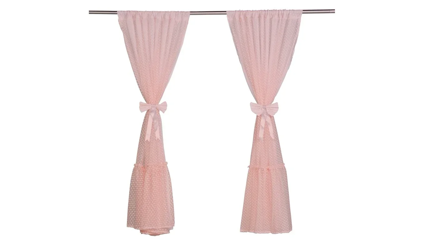 וילון טול פפיון | ורוד