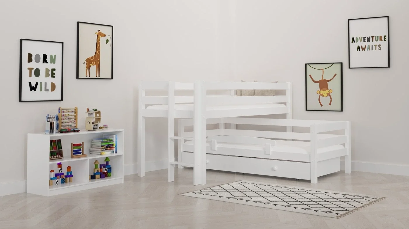 שילוב מיטות L | עם מיטת חבר