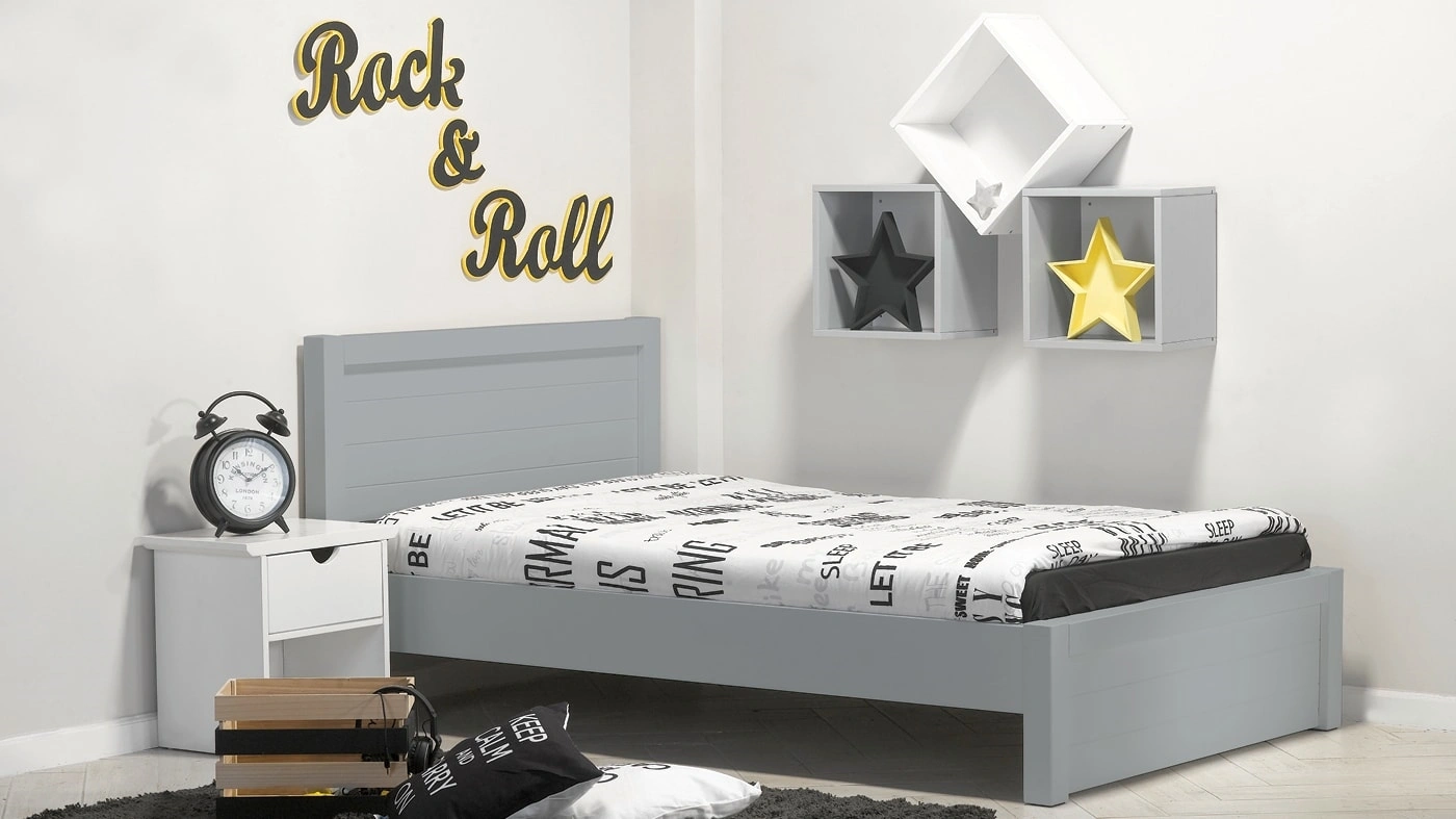 מיטת דור וחצי (אפור)