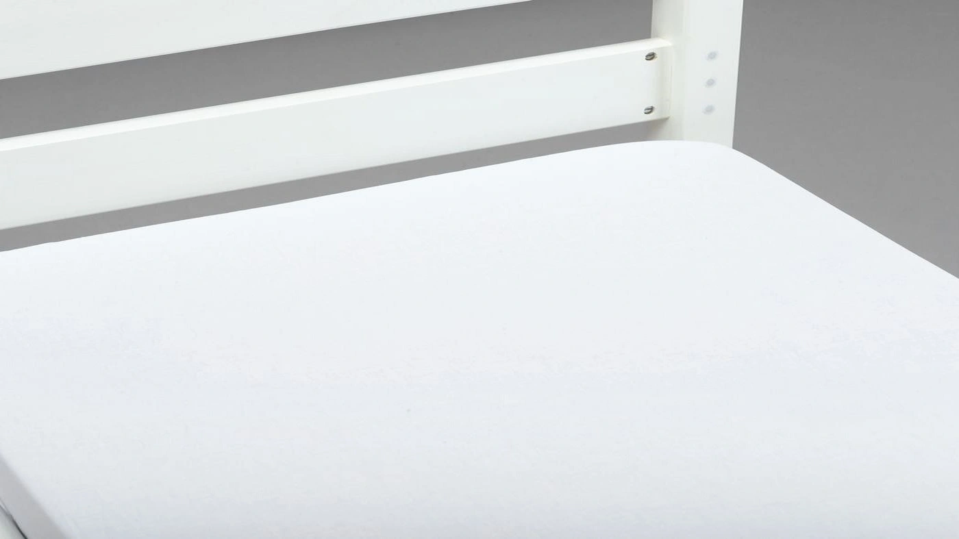 סדין ג'רסי למיטת יחיד בצבע לבן