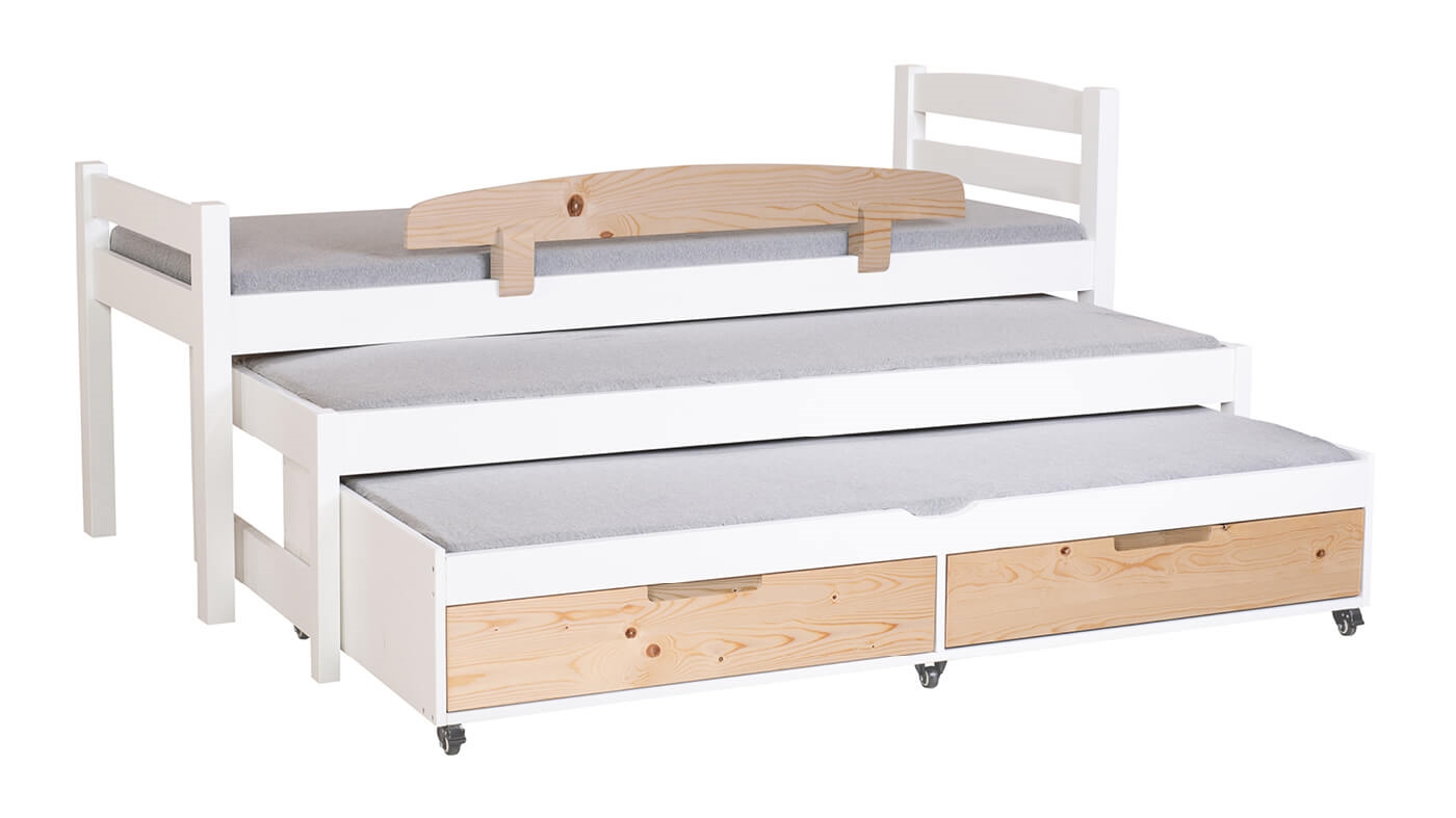 מיטת ילדים אופיר משולשת (עם מגירות)