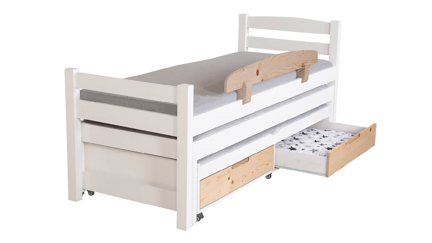 מיטת ילדים אופיר משולשת (עם מגירות)