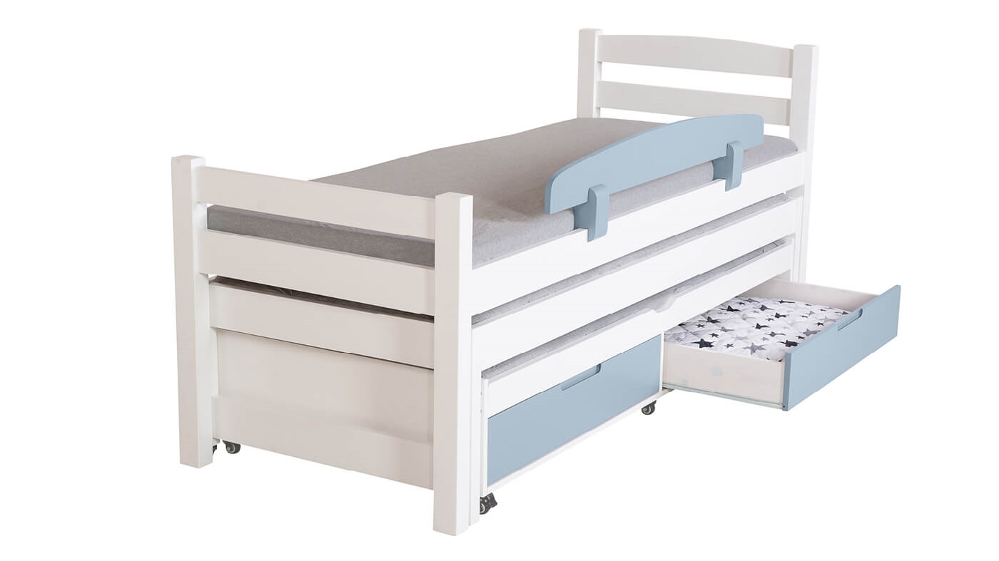 מיטת ילדים אופיר משולשת (עם מגירות)