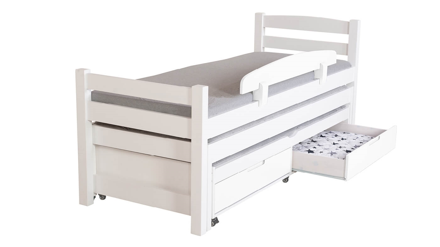 מיטת ילדים אופיר משולשת (עם מגירות)