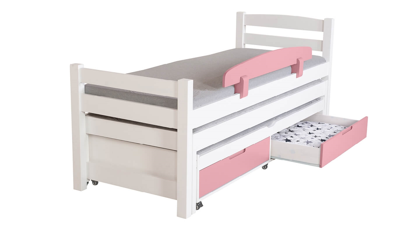 מיטת ילדים אופיר משולשת (עם מגירות)