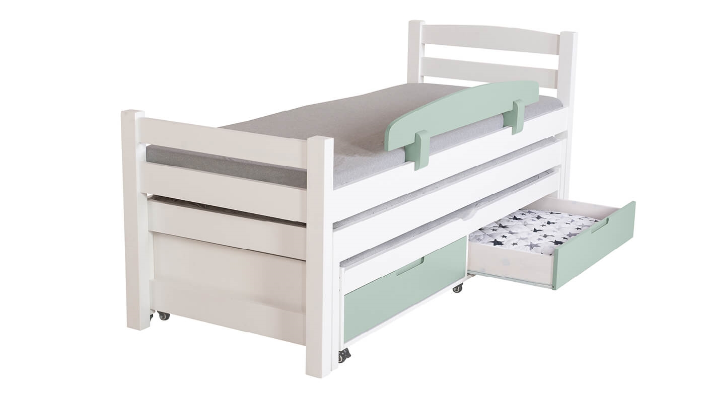 מיטת ילדים אופיר משולשת (עם מגירות)