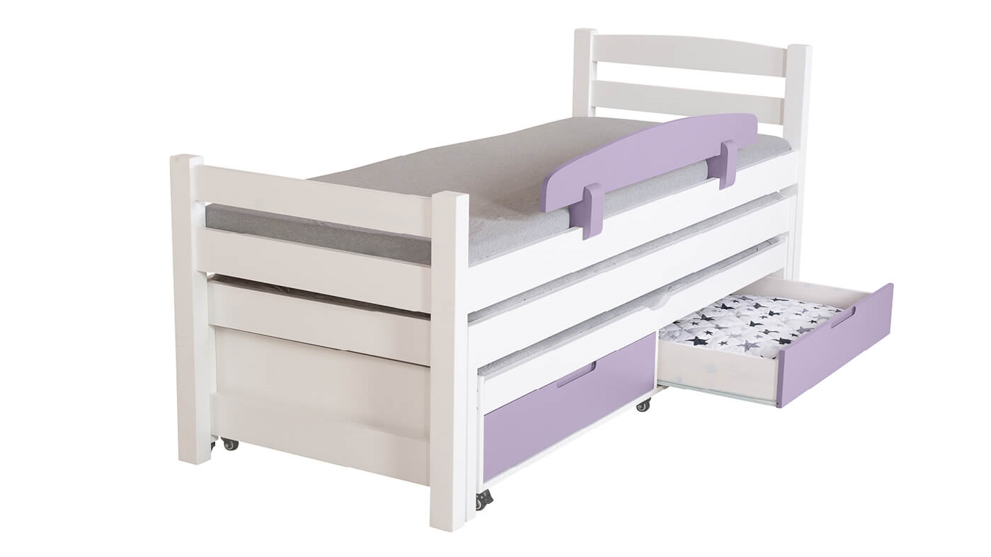 מיטת ילדים אופיר משולשת (עם מגירות)