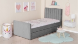 מיטת ילדים מרופדת נועם | צבע אפור