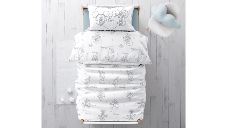 סט מצעים למיטת יחיד | מיקי סקיצ' פלנל