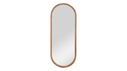 מראה מעוגלת עץ