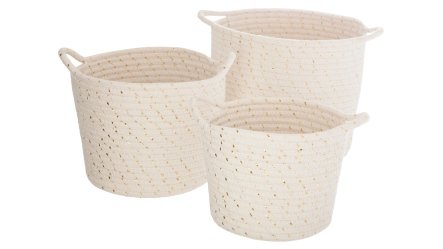 סט 3 סלסלות קש