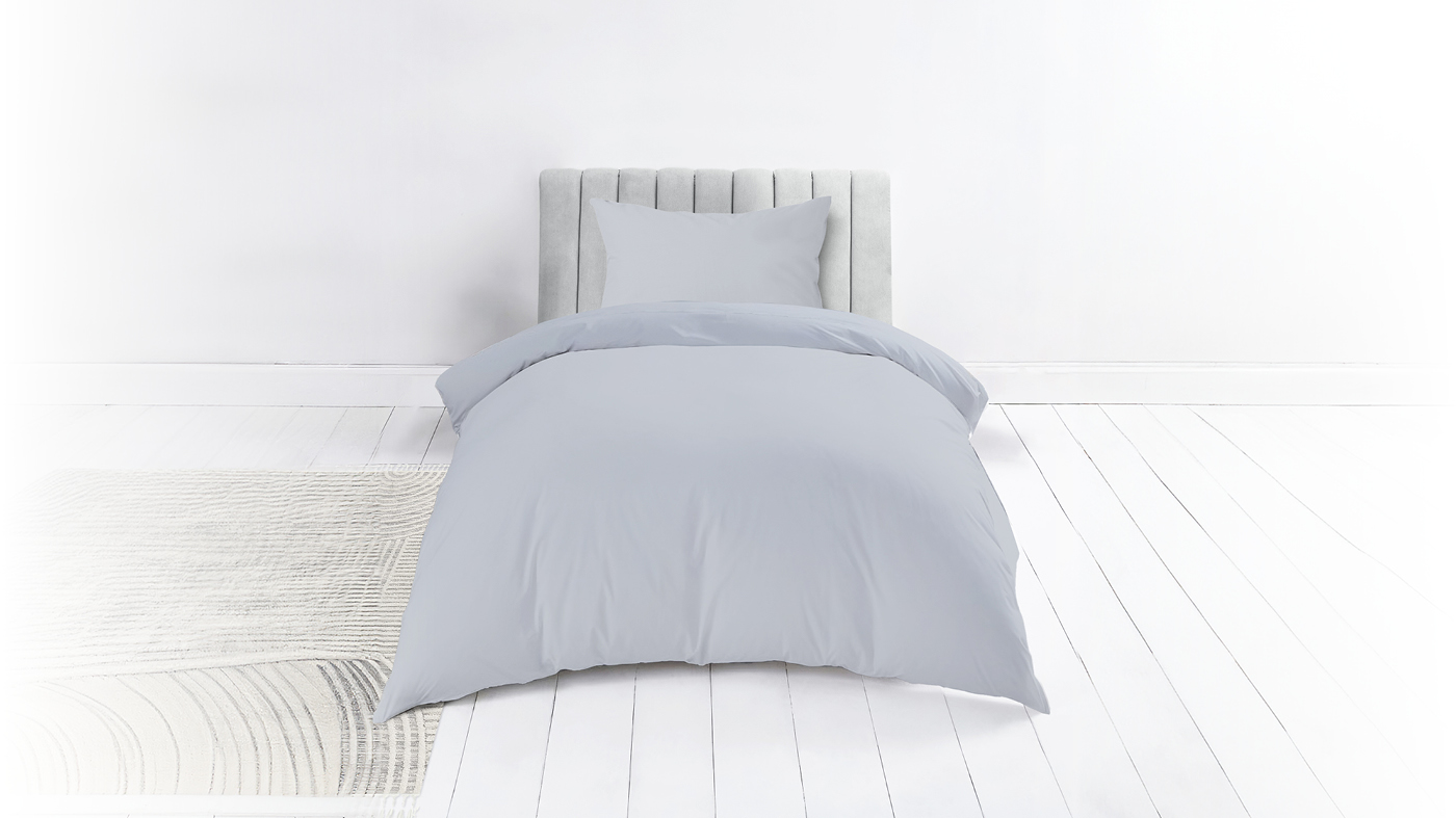 סט מצעים למיטת יחיד אפור