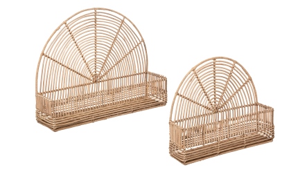 זוג מדפי ראטן