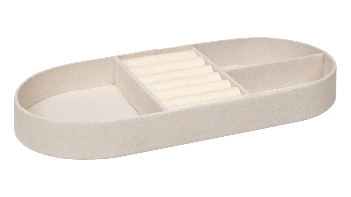 קופסת תכשיטים מרופדת בז'