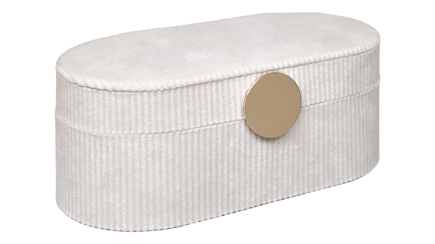 קופסת תכשיטים מרופדת בז'