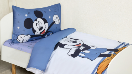 סט מצעים למיטת מעבר |  Mickey blue