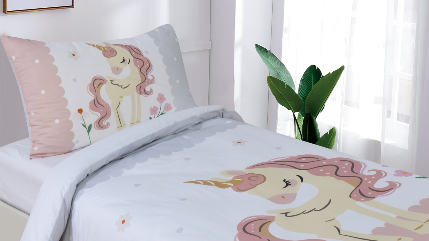 סט מצעים למיטת נוער| Unicorn dots