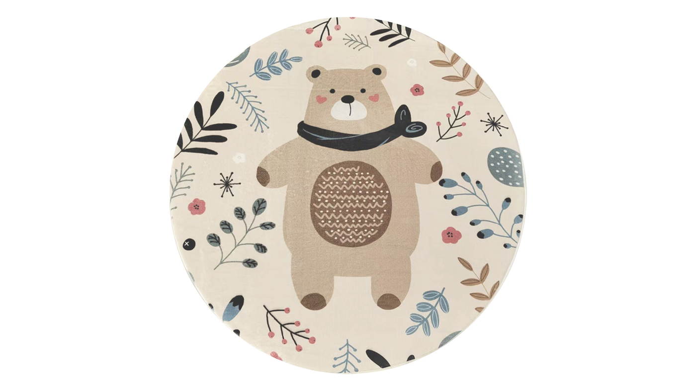 שטיח דובי עגול