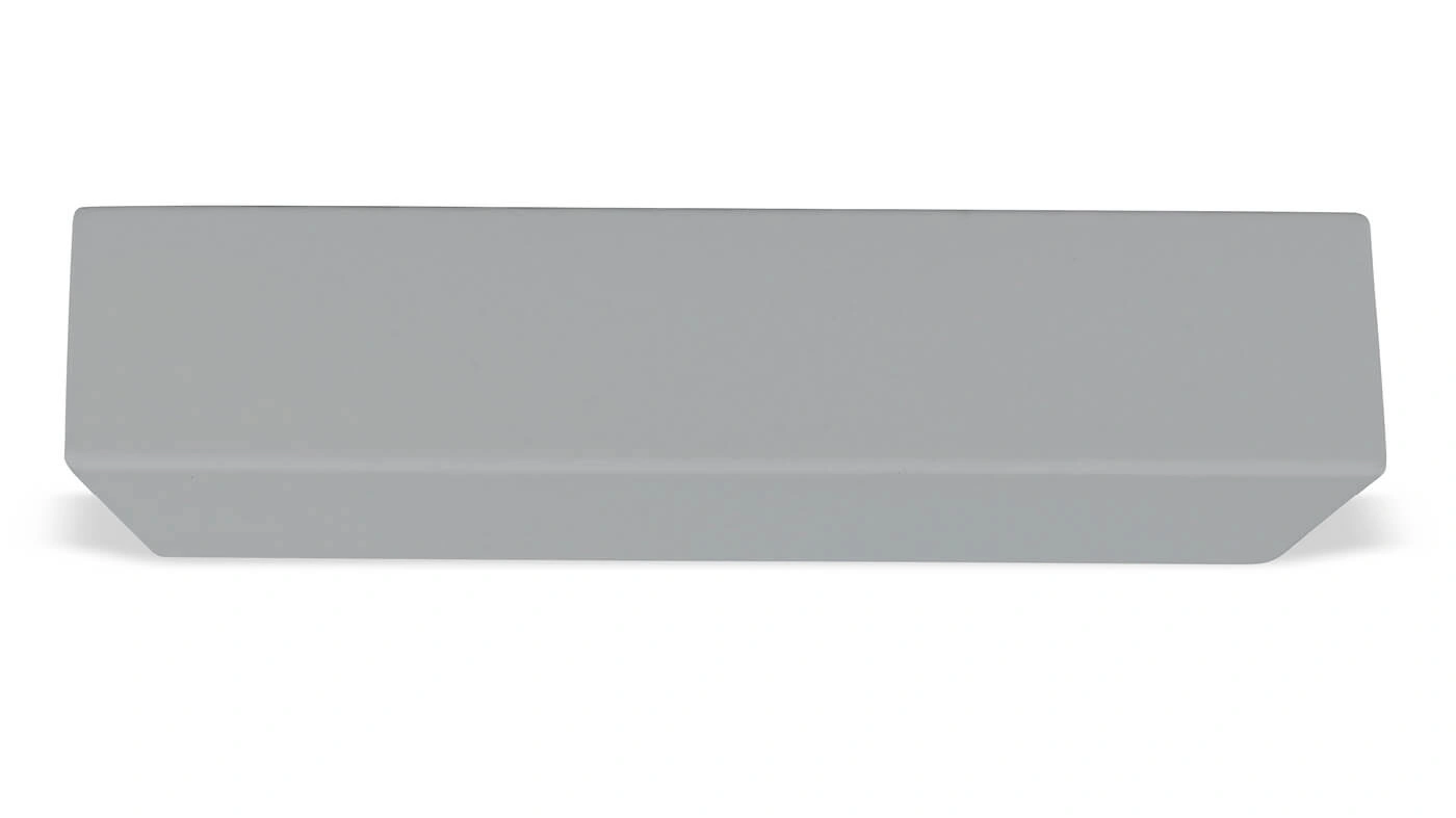 ידית מלבנית בצבע אפור