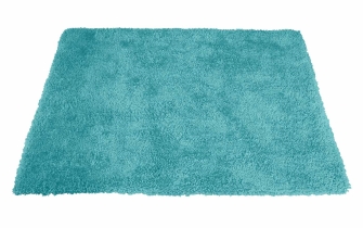 שטיח שאגי רך מלבני בצבע תכלת