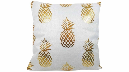 כרית נוי מודפסת אננס זהב