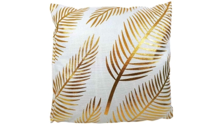 כרית נוי מודפסת עלי זהב