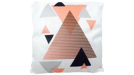 כרית נוי מודפסת משולשים