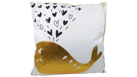 כרית נוי מודפסת לוויתן