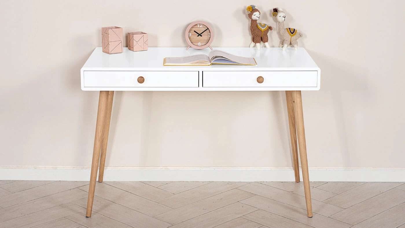 שולחן כתיבה לילדים בר | צבע לבן