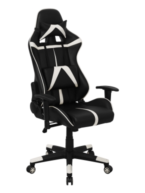כסא גיימינג ELITE | שחור לבן