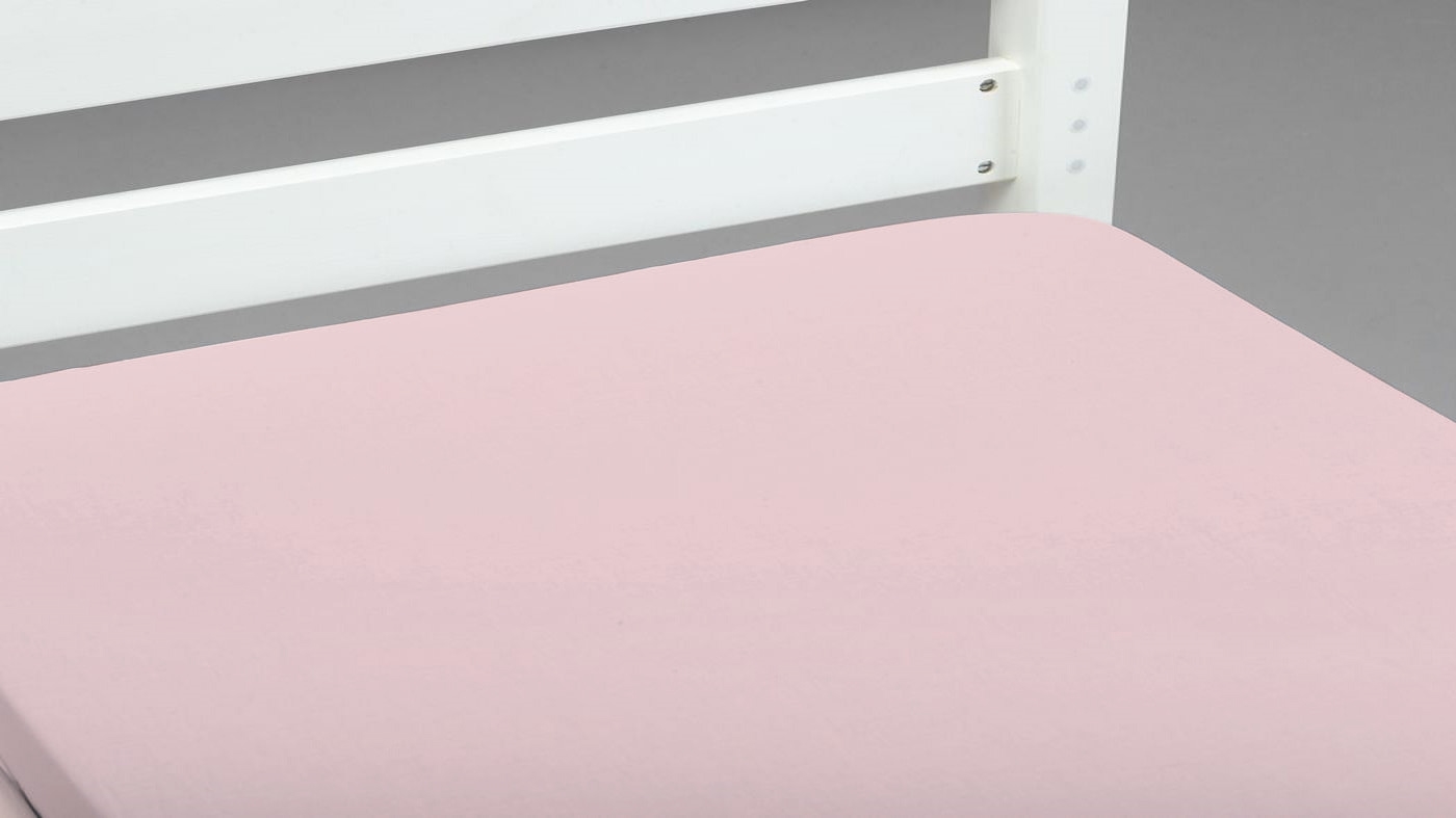 סדין ג'רסי למיטת יחיד בצבע ורוד