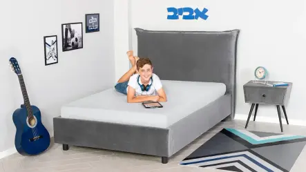 מיטת נוער מרופדת אביב
