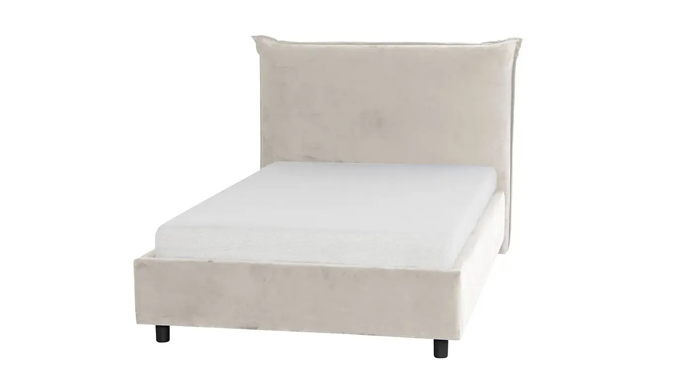 מיטה מרופדת וחצי אביב | שמנת