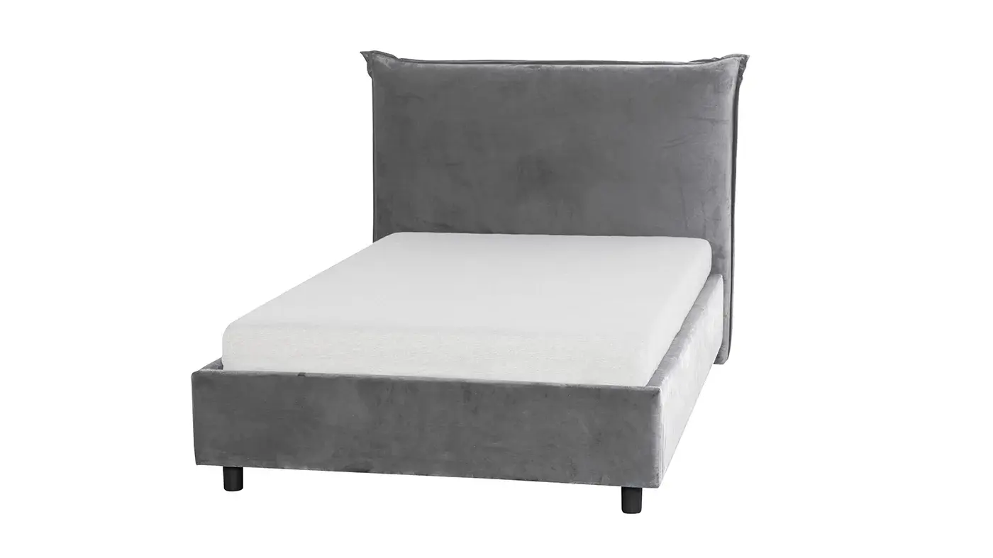 מיטה מרופדת וחצי אביב | אפור