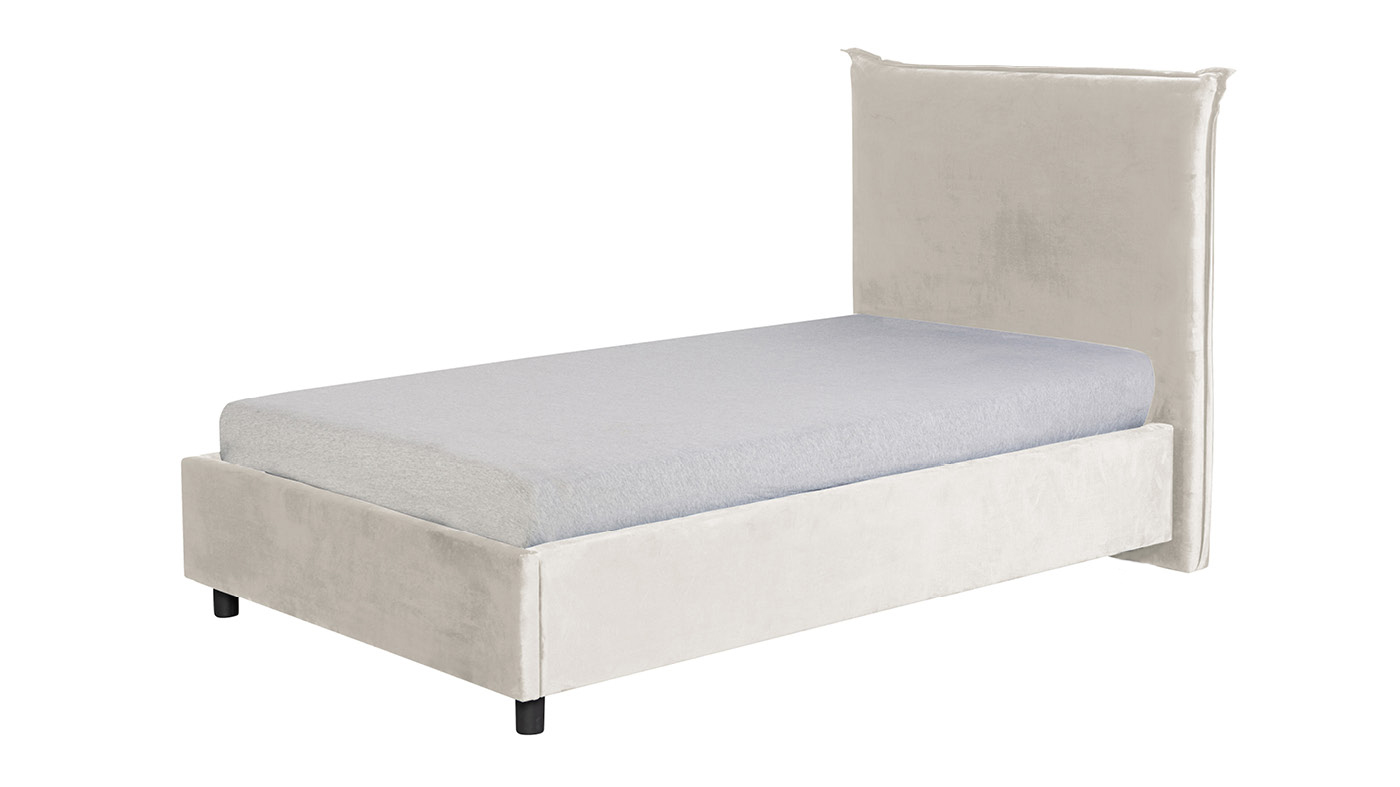 מיטה מרופדת וחצי אביב | שמנת