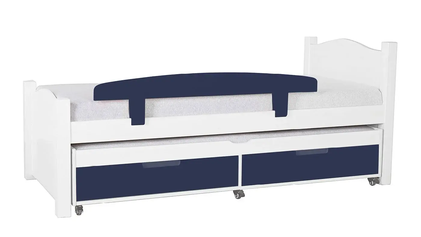 מיטת ילדים מיכל רוחב 80 ס"מ | צבע לבן אטום