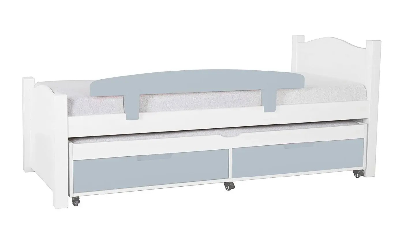 מיטת ילדים מיכל רוחב 80 ס"מ | צבע לבן אטום