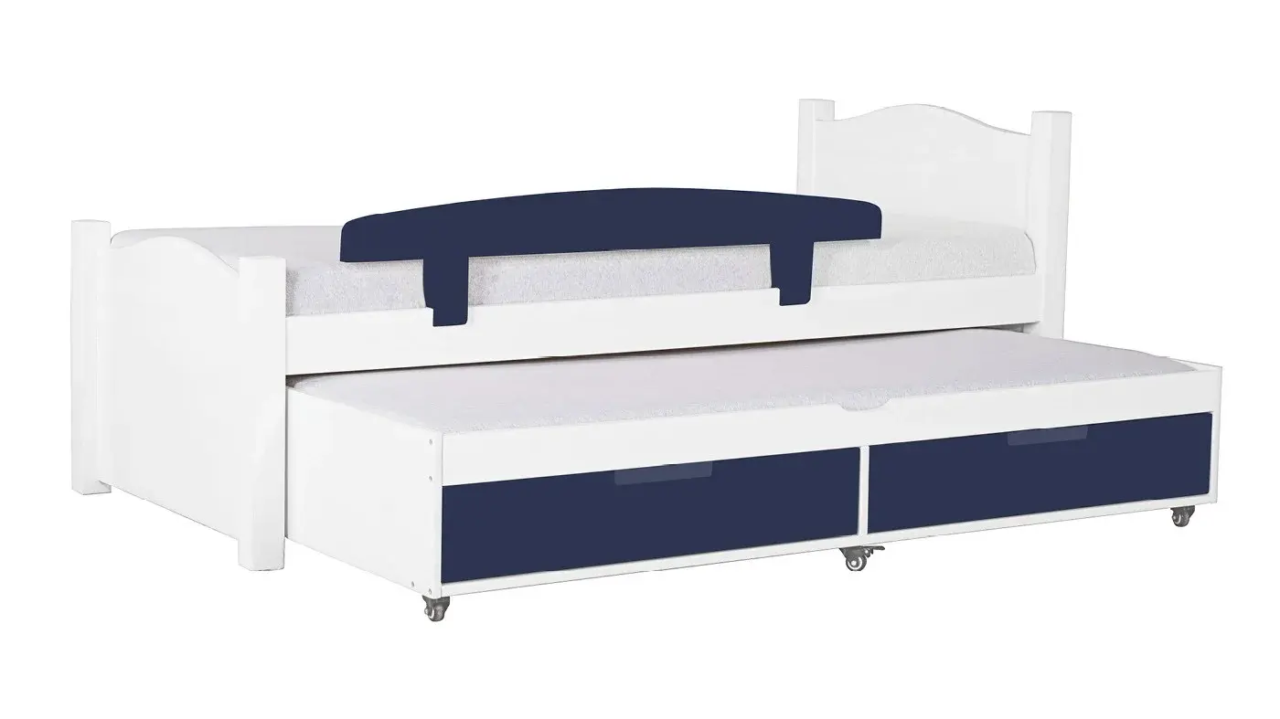 מיטת ילדים מיכל רוחב 80 ס"מ | צבע לבן אטום