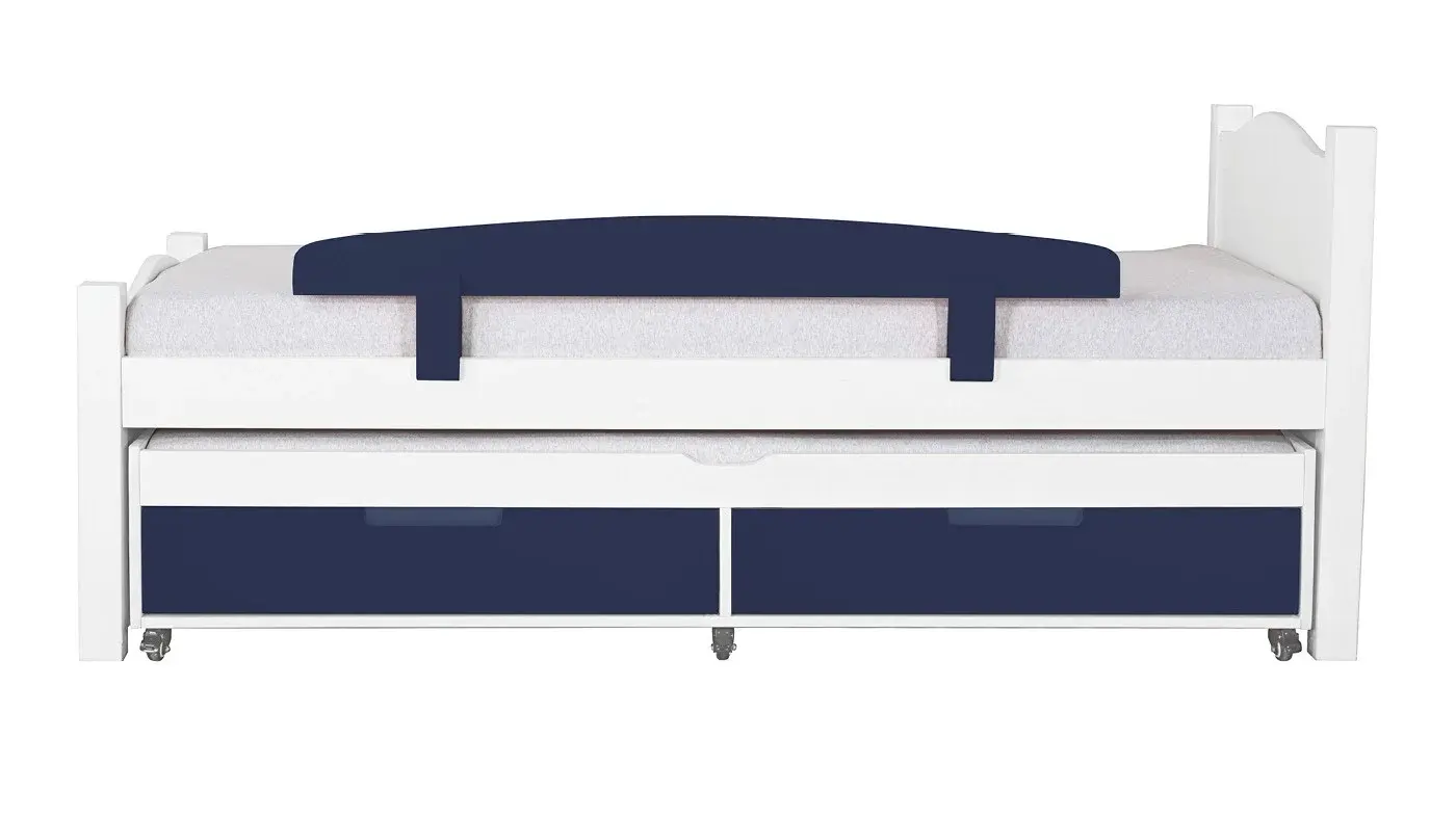 מיטת ילדים מיכל רוחב 80 ס"מ | צבע לבן אטום