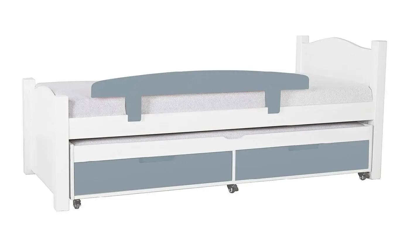 מיטת ילדים מיכל רוחב 80 ס"מ | צבע לבן אטום