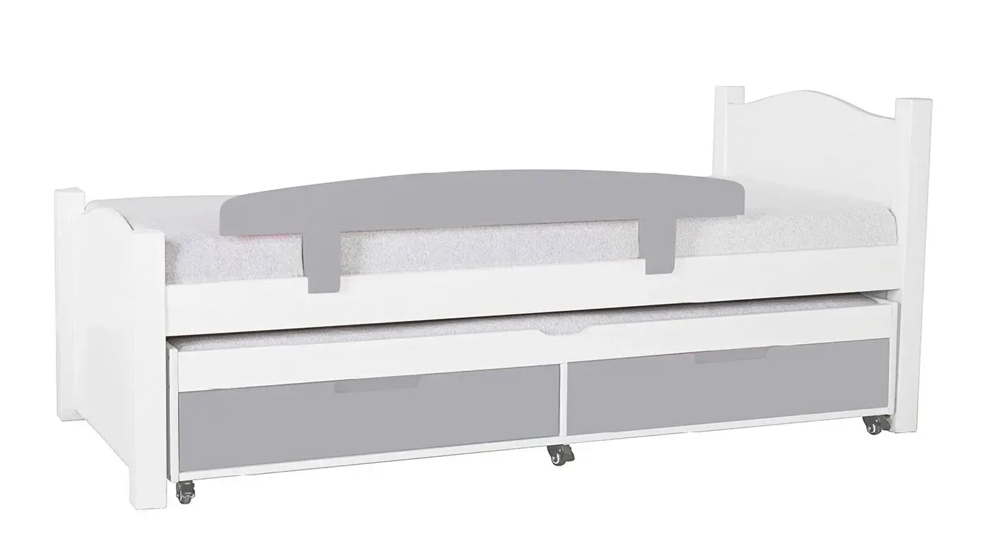 מיטת ילדים מיכל רוחב 80 ס"מ | צבע לבן אטום