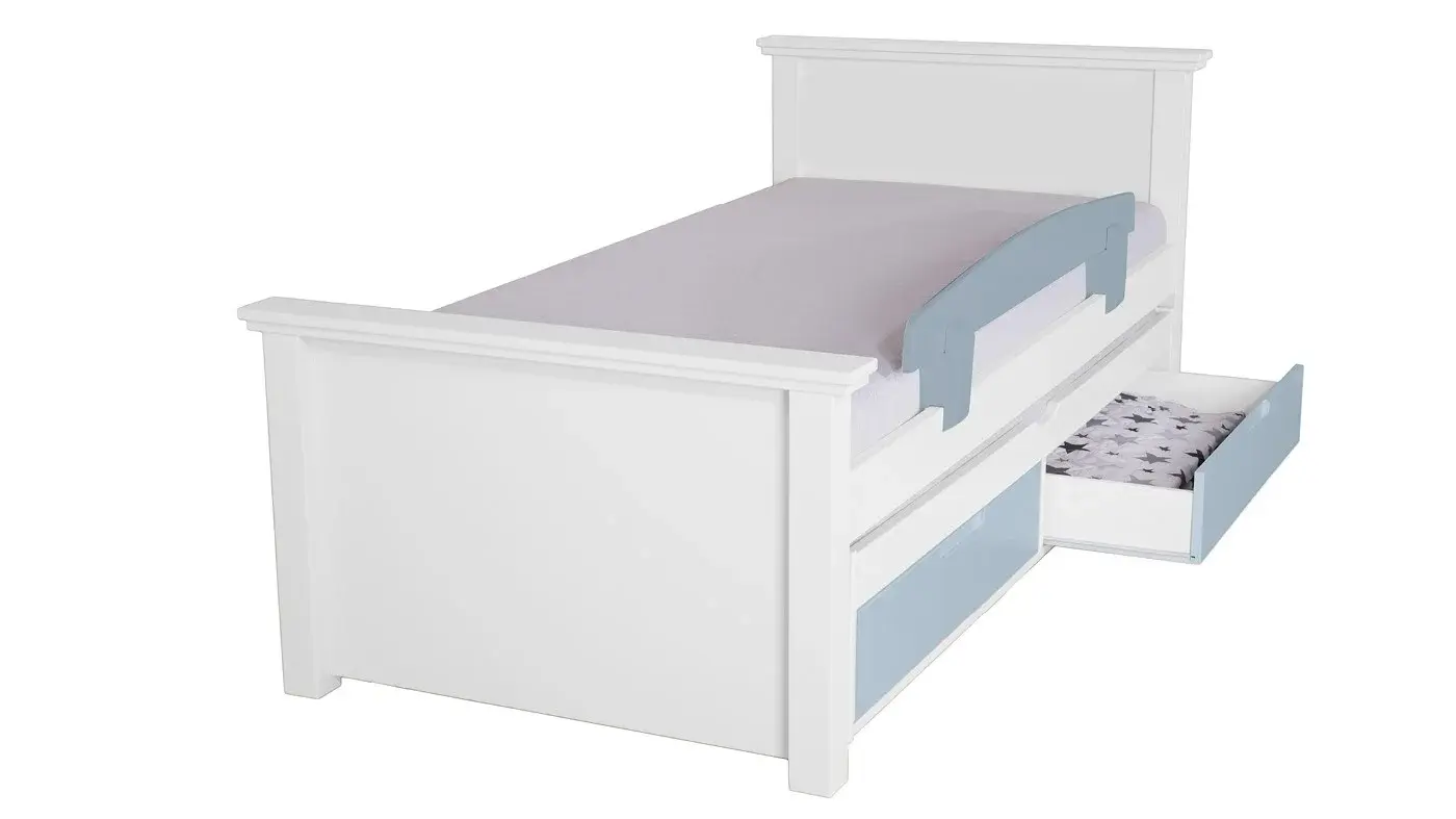 מיטת ילדים אריאל רוחב 80 ס"מ | צבע לבן אטום