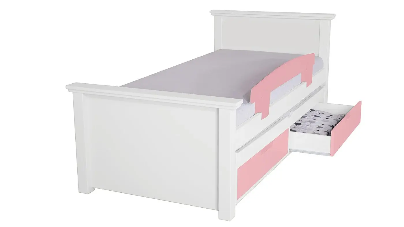 מיטת ילדים אריאל רוחב 80 ס"מ | צבע לבן אטום