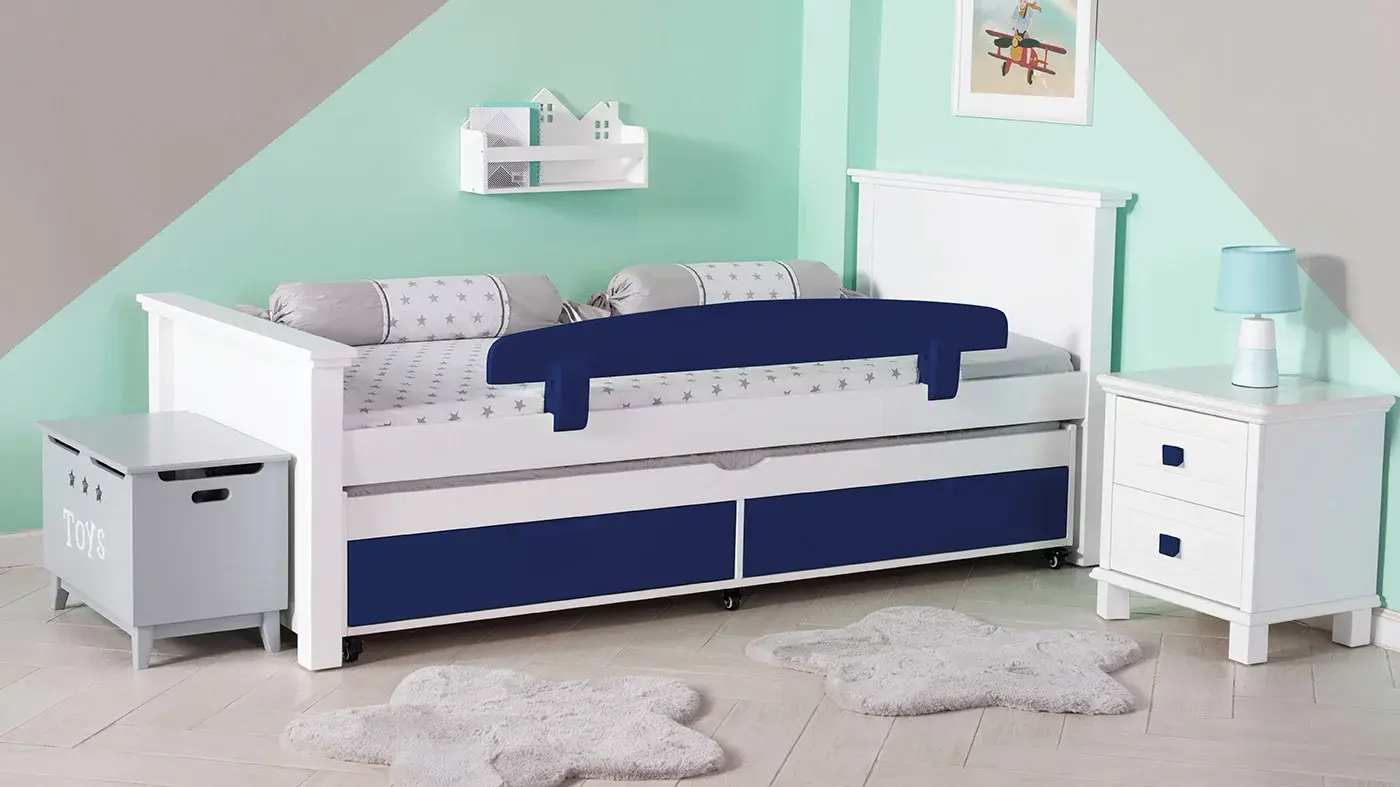 מיטת ילדים אריאל רוחב 80 ס"מ | צבע לבן אטום