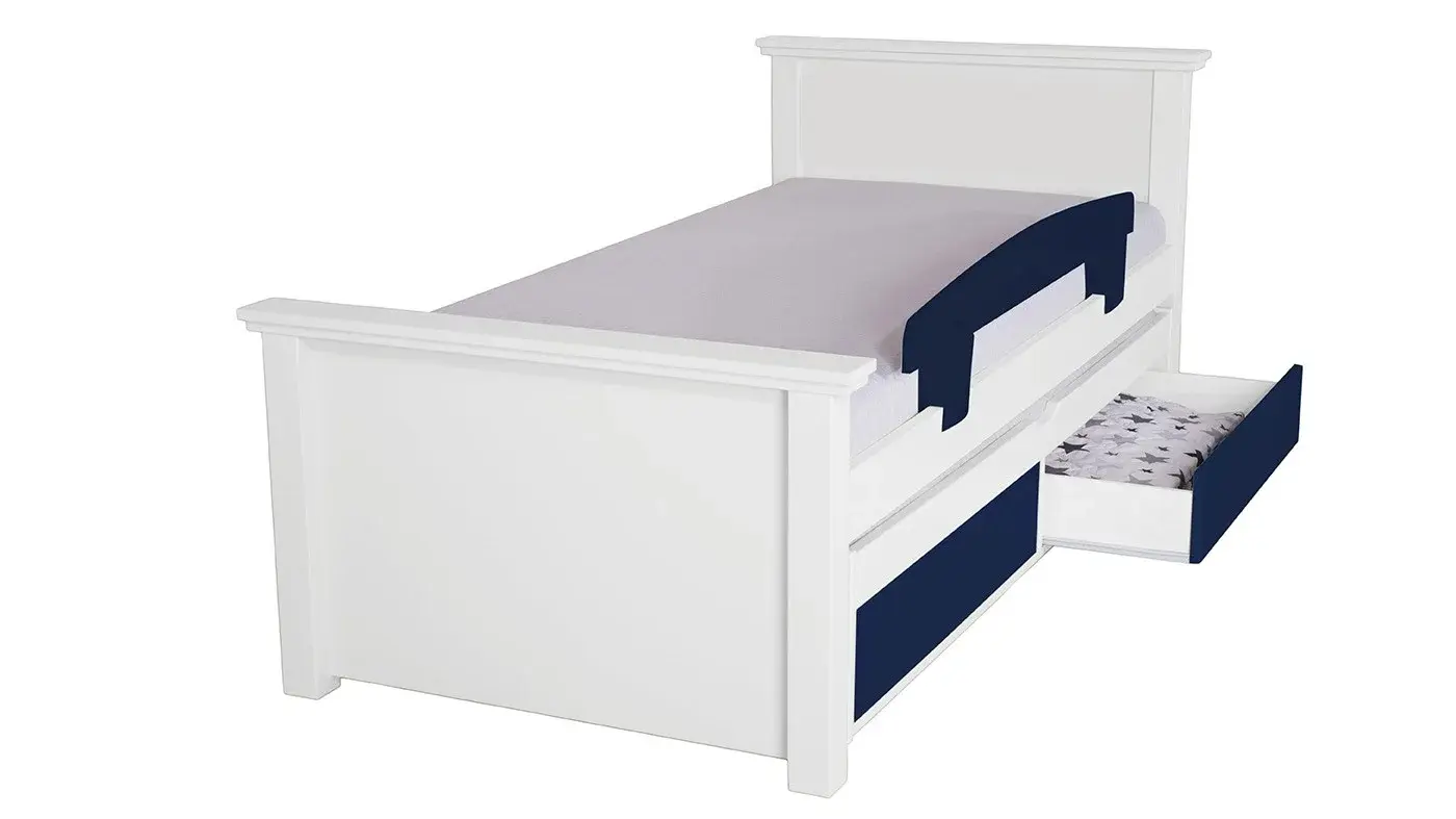 מיטת ילדים אריאל רוחב 80 ס"מ | צבע לבן אטום