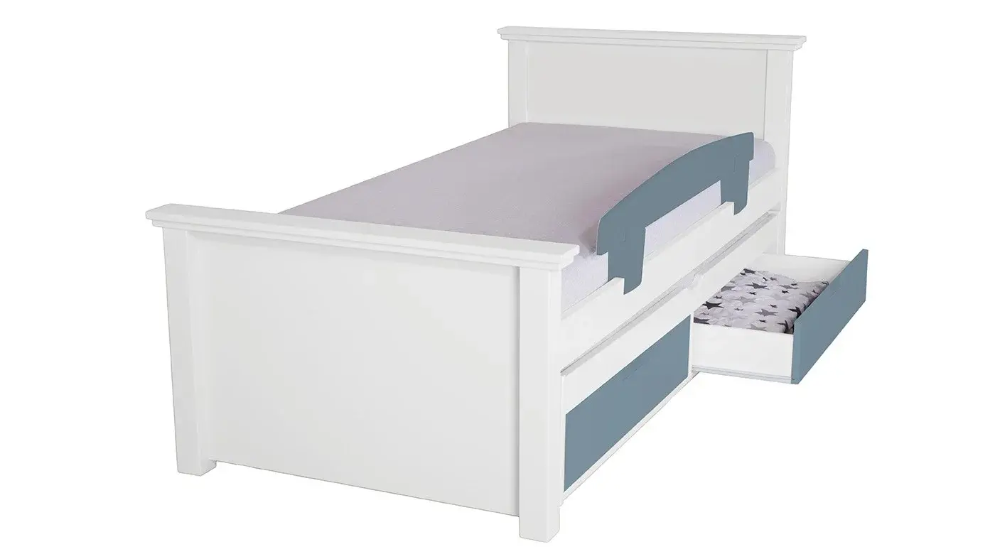 מיטת ילדים אריאל רוחב 80 ס"מ | צבע לבן אטום