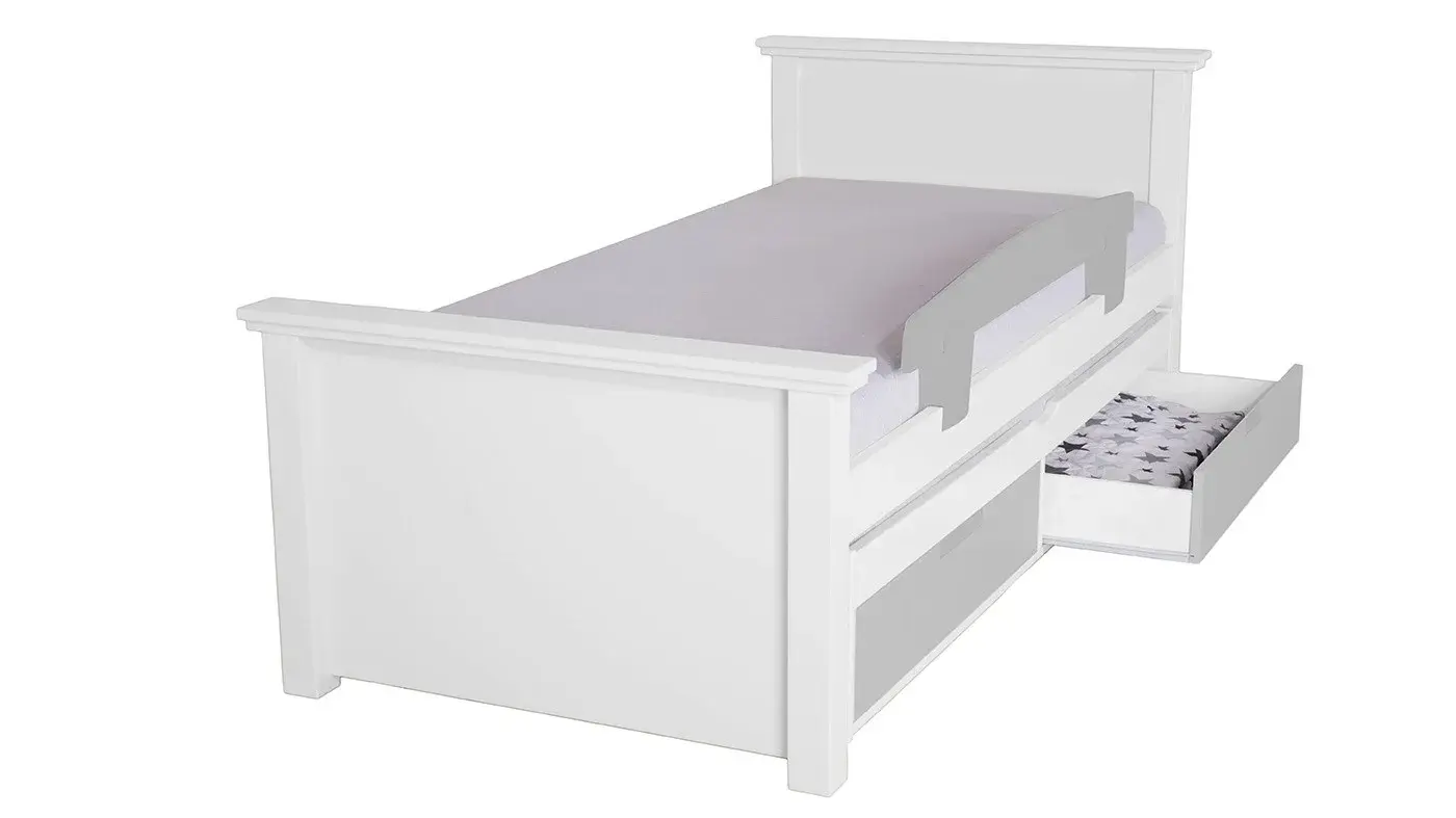 מיטת ילדים אריאל רוחב 80 ס"מ | צבע לבן אטום