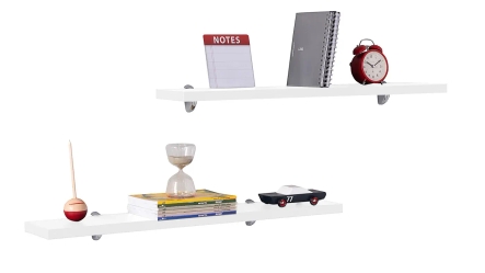 זוג מדפים אור | לבן