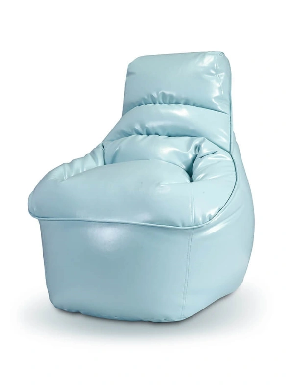 כורסאת ילדים דמוי עור גדולה- תכלת